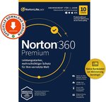 NORTON 360 PREMIUM | 10 Geräte/1 Jahr | 75 GB | Win/Mac/iOs/Android | D/F/I/E | ESD