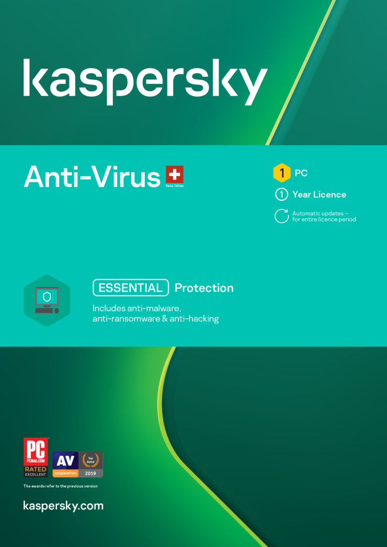 Kaspersky Anti-Virus 2023 Swiss Edition | PC | Win | D/F/I/E | ESD