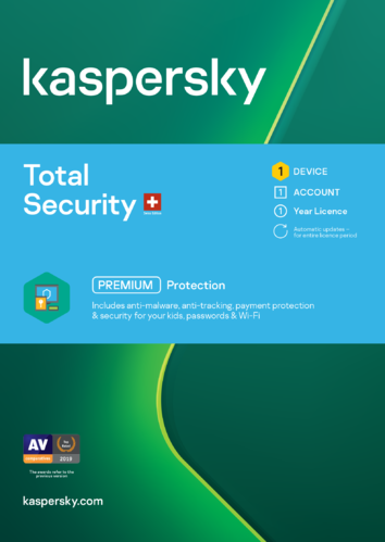 Kaspersky Total Security 2023 Swiss Edition | D/F/I/E | PC/Mac/Android | ESD