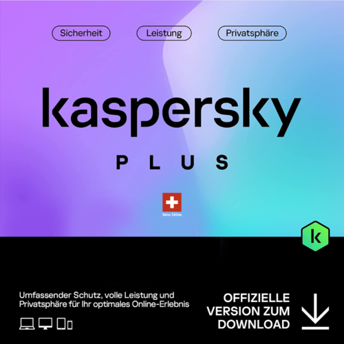 Kaspersky Plus 2024 Swiss Edition | Win/Mac/Android/iOS | ESD